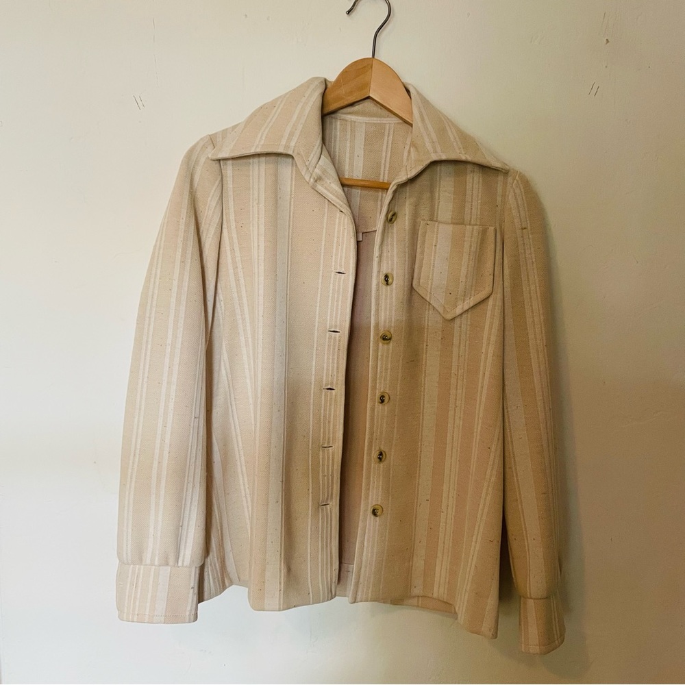 Cream striped vintage jacket
